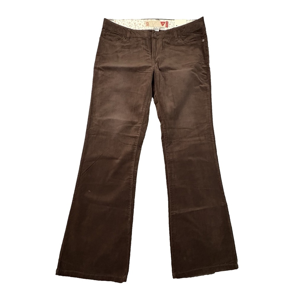 Guess‎ Jeans Women's 37x33 NWT Brown Corduroy Bootcut Flare Stretch Pants Y2K